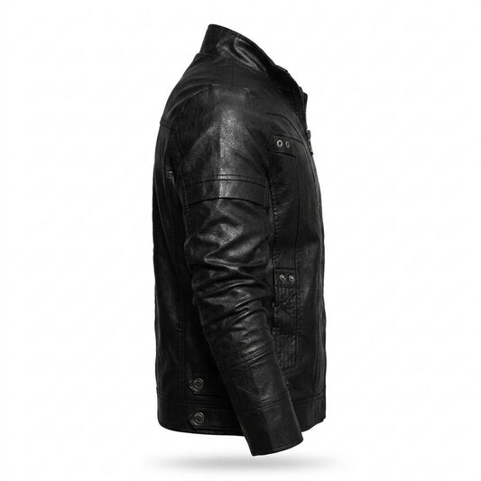 Allsaints Leather - Surul | Zip-Up Stand-Collar Leather Jacket Men