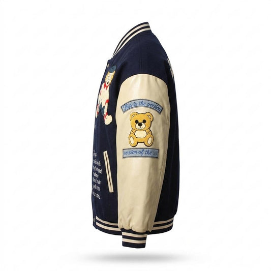 Allsaints Leather - Takar | Embroidered Two-Tone Jacket Unisex