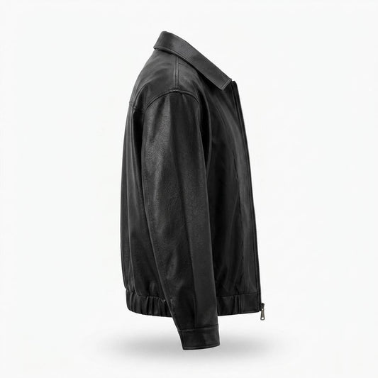 Allsaints Leather - Yozur | Grained Zip-Up Leather Jacket Unisex