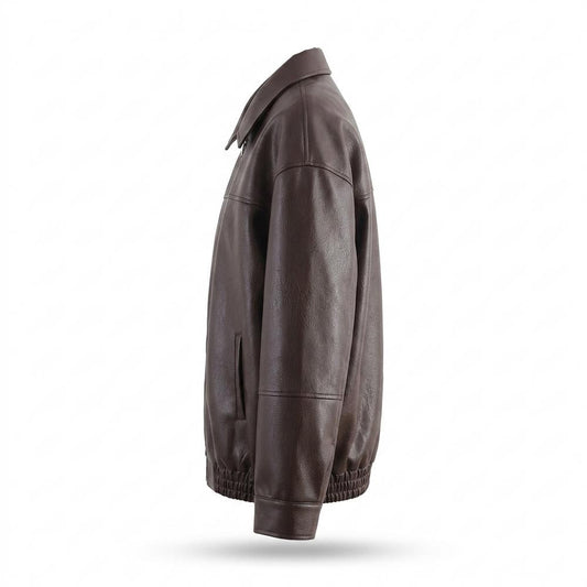 Allsaints Leather - Lymin | Zip-Up Relaxed Fit Leather Jacket Unisex