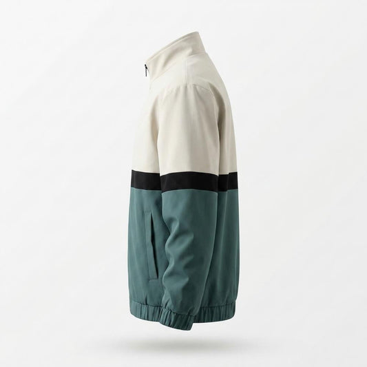 Allsaints Leather - Yufot | Color-Block Zip-Up Jacket Men