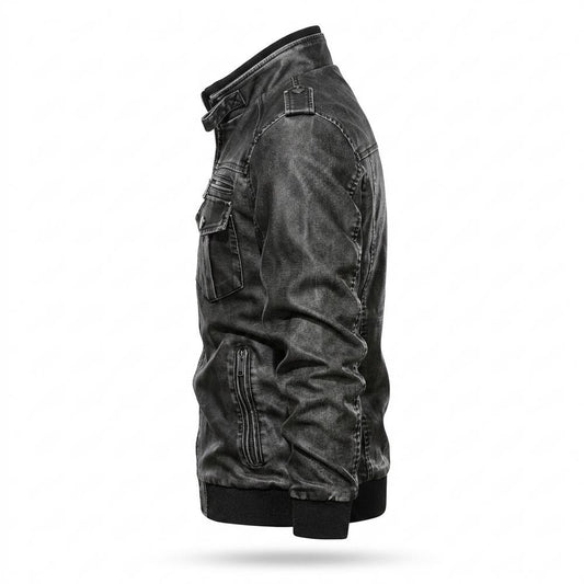 Allsaints Leather - Nunut | Washed Lined Leather Jacket Men