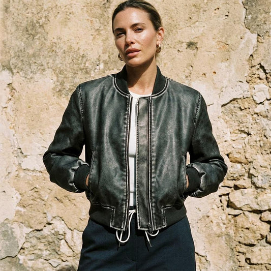 Allsaints Leather - Veser | Faux-Leather Bomber-Style Jacket Women