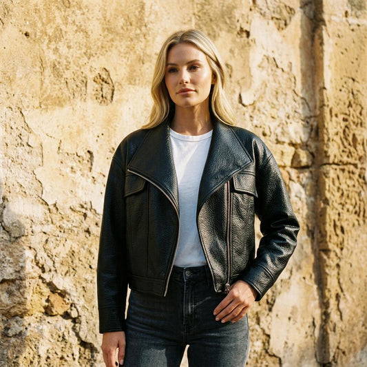 Allsaints Leather - Verev | Grained Asymmetrical Leather Jacket Women