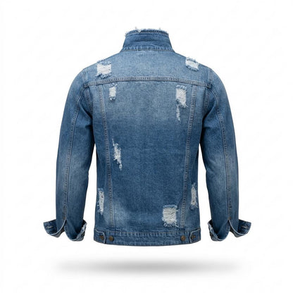 Allsaints Leather - Razan | Distressed Button-Front Denim Jacket Men