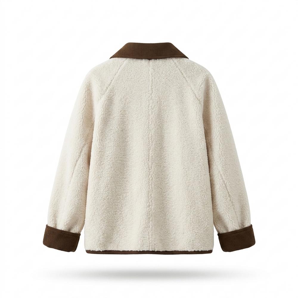 Allsaints Leather - Valom | Fleece Contrast-Trim Jacket Women
