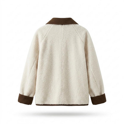 Allsaints Leather - Valom | Fleece Contrast-Trim Jacket Women