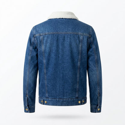 Allsaints Leather - Tiram | Sherpa-Lined Button-Front Denim Jacket Men