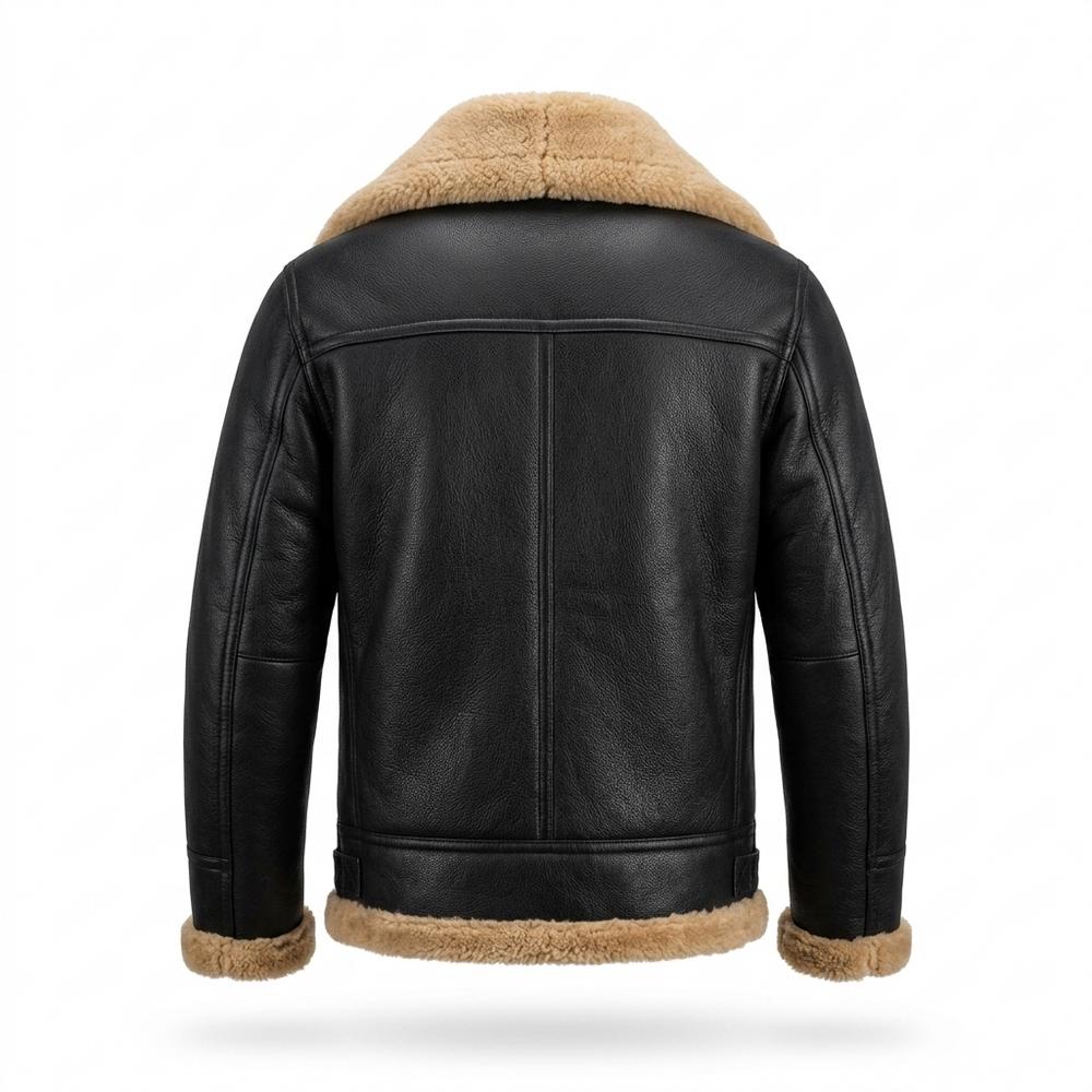 Allsaints Leather - Dadar | Shearling-Lined Aviator Leather Jacket Men