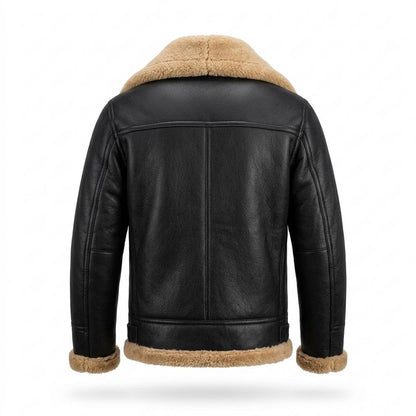 Allsaints Leather - Dadar | Shearling-Lined Aviator Leather Jacket Men