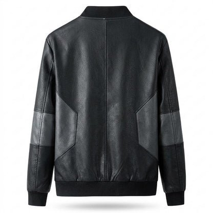 Allsaints Leather - Lamon | Color-Blocked Zip-Up Leather Jacket Men