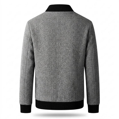 Allsaints Leather - Alvar | Textured Ribbed-Trim Jacket Men
