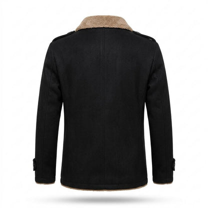 Allsaints Leather - Vemak | Shearling-Lined Single-Breasted Coat Men