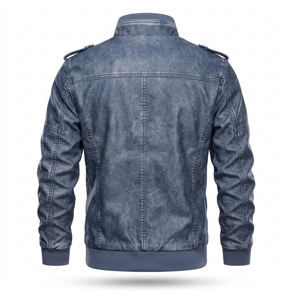 Allsaints Leather - Nadum | Washed Zip-Up Jacket Men