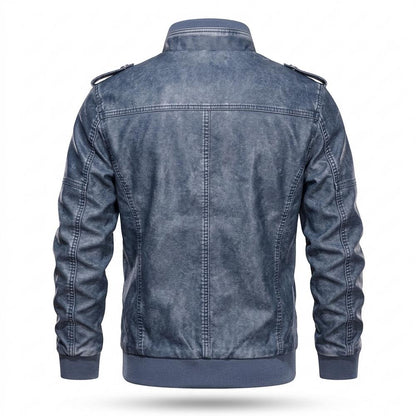 Allsaints Leather - Nadum | Washed Zip-Up Jacket Men