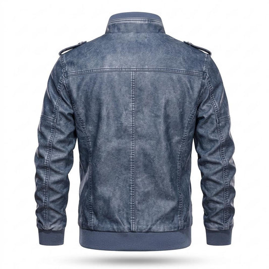 Allsaints Leather - Nadum | Washed Zip-Up Jacket Men