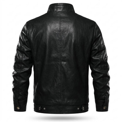Allsaints Leather - Moton | Zip-Up Stand-Collar Leather Jacket Men