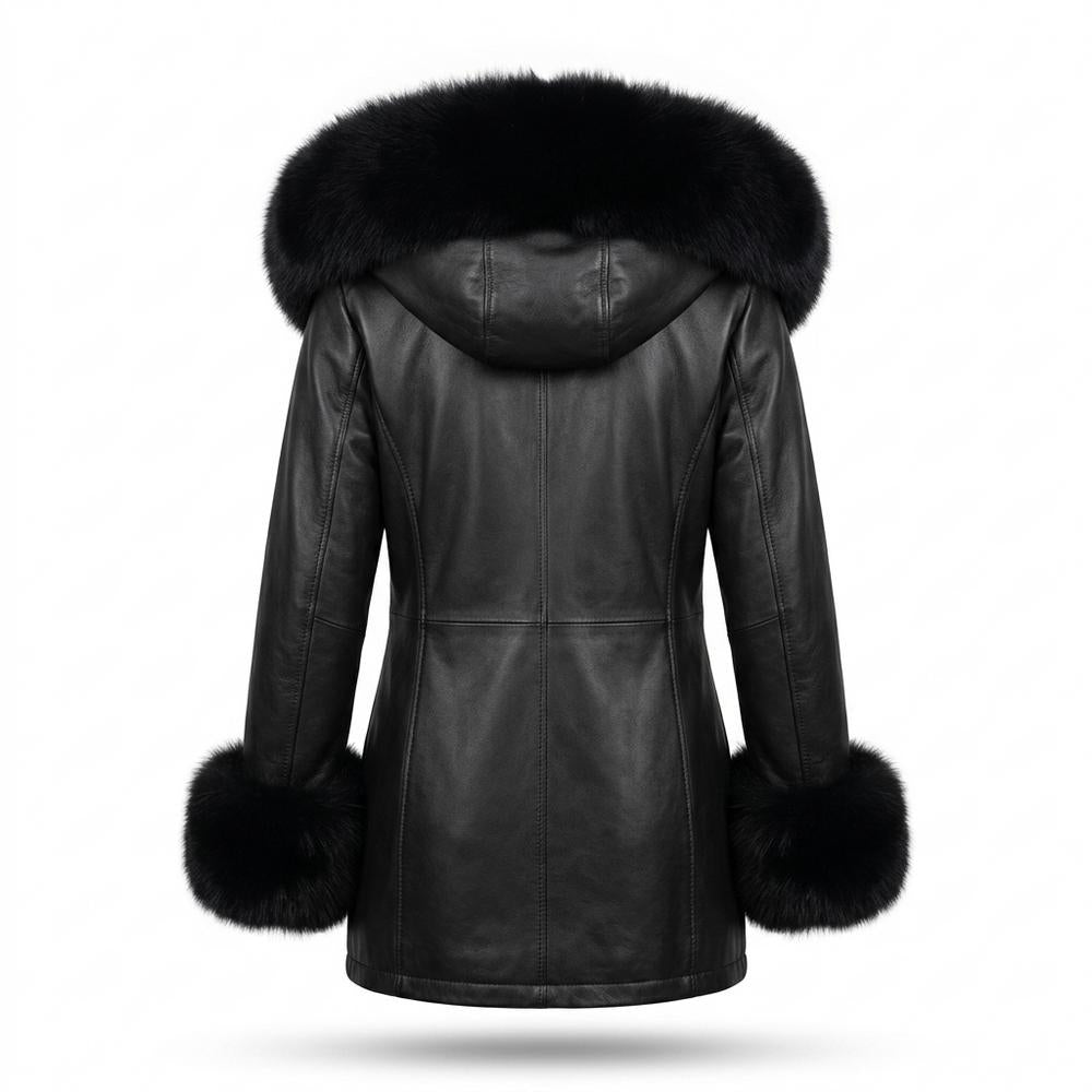 Allsaints Leather - Lymir | Fur-Trimmed Hooded Coat Women