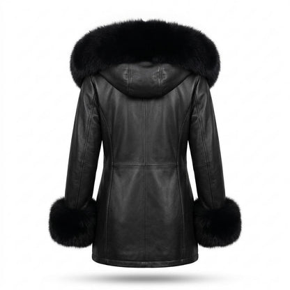 Allsaints Leather - Lymir | Fur-Trimmed Hooded Coat Women