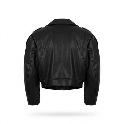 Allsaints Leather - Ritot | Cropped Asymmetrical Leather Jacket Unisex
