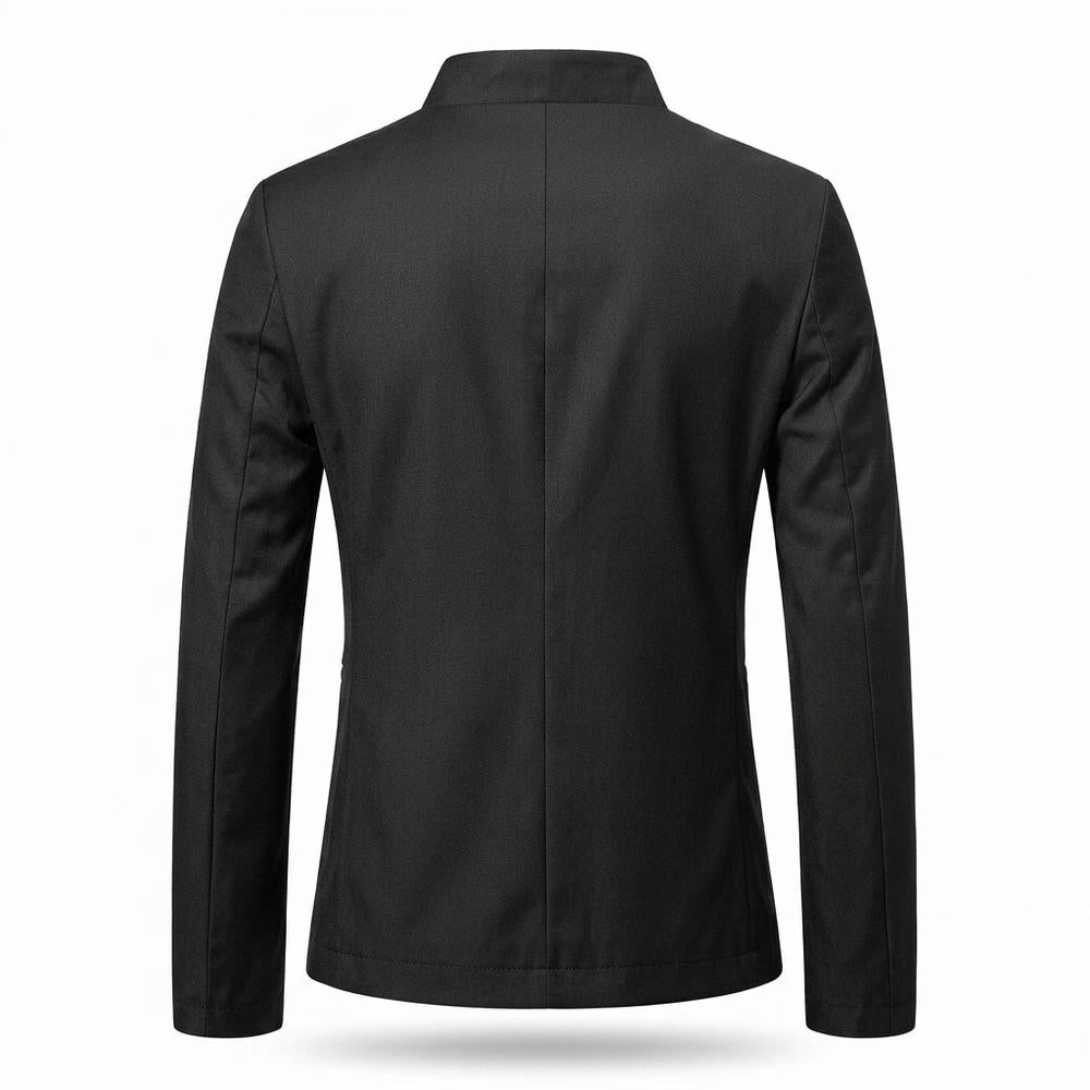 Allsaints Leather - Nilor | Mandarin Collar Slim Fit Blazer Men