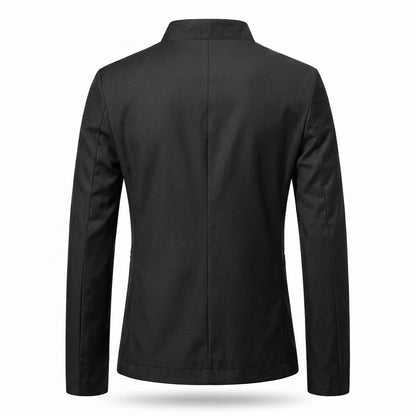 Allsaints Leather - Nilor | Mandarin Collar Slim Fit Blazer Men