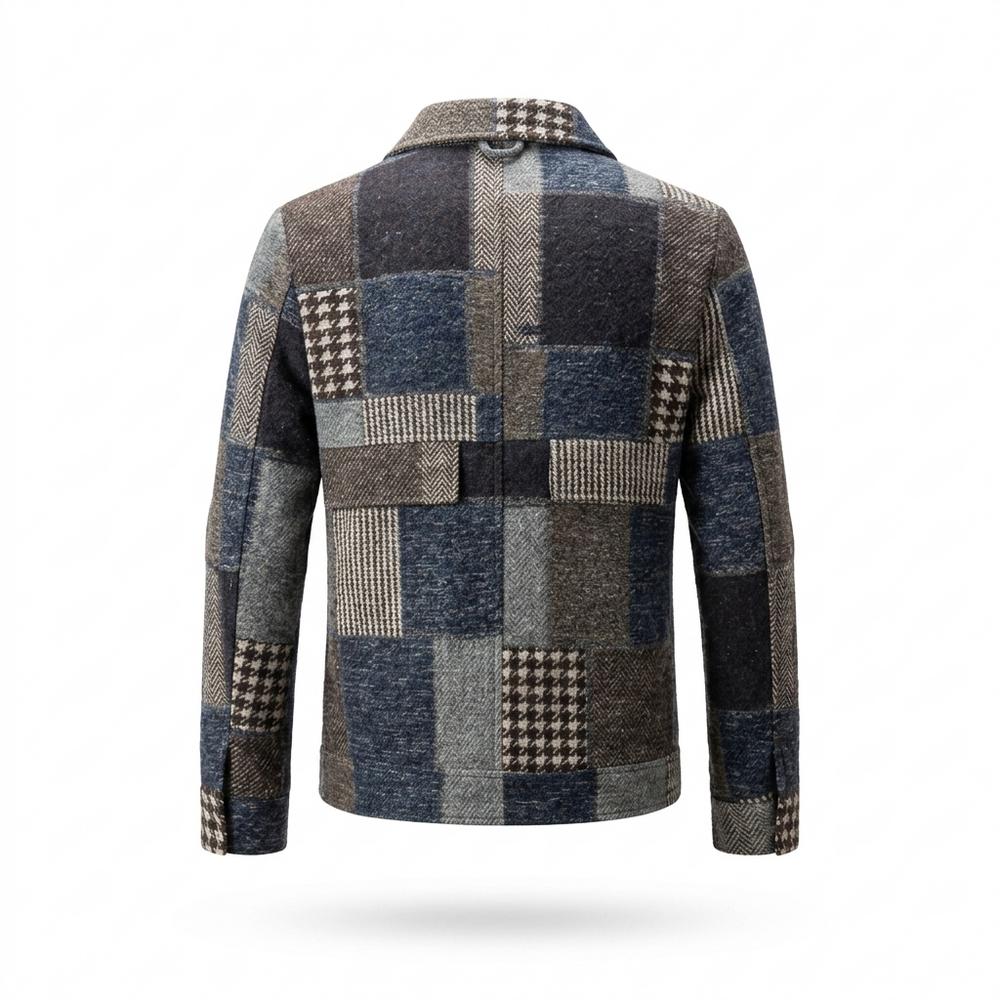 Allsaints Leather - Zemer | Patchwork Button-Front Jacket Men