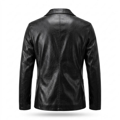 Allsaints Leather - Kesel | Faux Leather Single-Breasted Blazer Men