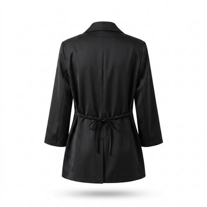 Allsaints Leather - Arsel | Drawstring Waist Satin Finish Blazer Women