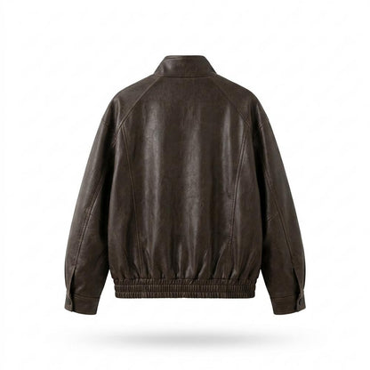 Allsaints Leather - Losol | Zip-Up Oversized Leather Jacket Women
