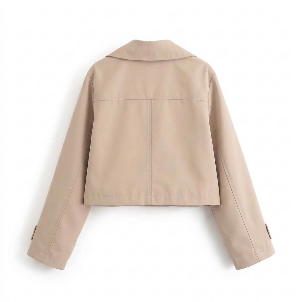 Allsaints Leather - Lyron | Double-Breasted Cropped Jacket Women