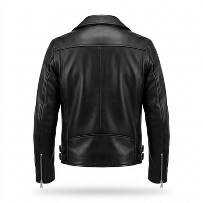 Allsaints Leather - Elmin | Asymmetrical Zippered Leather Jacket Men