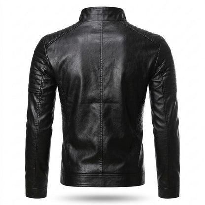 Allsaints Leather - Almir | Quilted Stand-Collar Leather Jacket Men