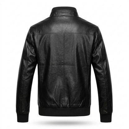 Allsaints Leather - Yopim | Zippered Stand-Collar Leather Jacket Men
