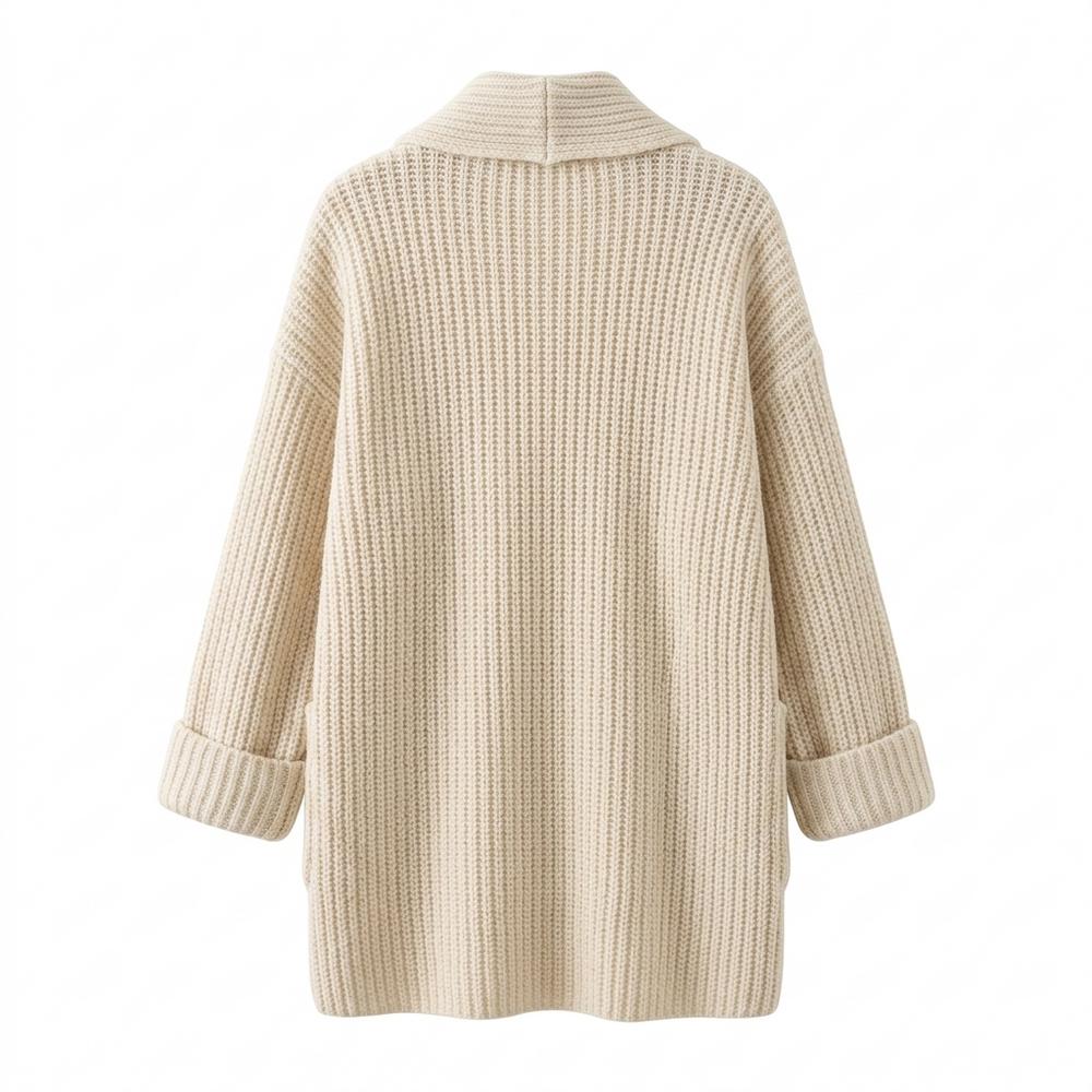 Allsaints Leather - Zelin | Rib-Knit Shawl-Collar Knit Cardigan Women