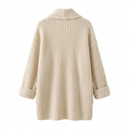 Allsaints Leather - Zelin | Rib-Knit Shawl-Collar Knit Cardigan Women