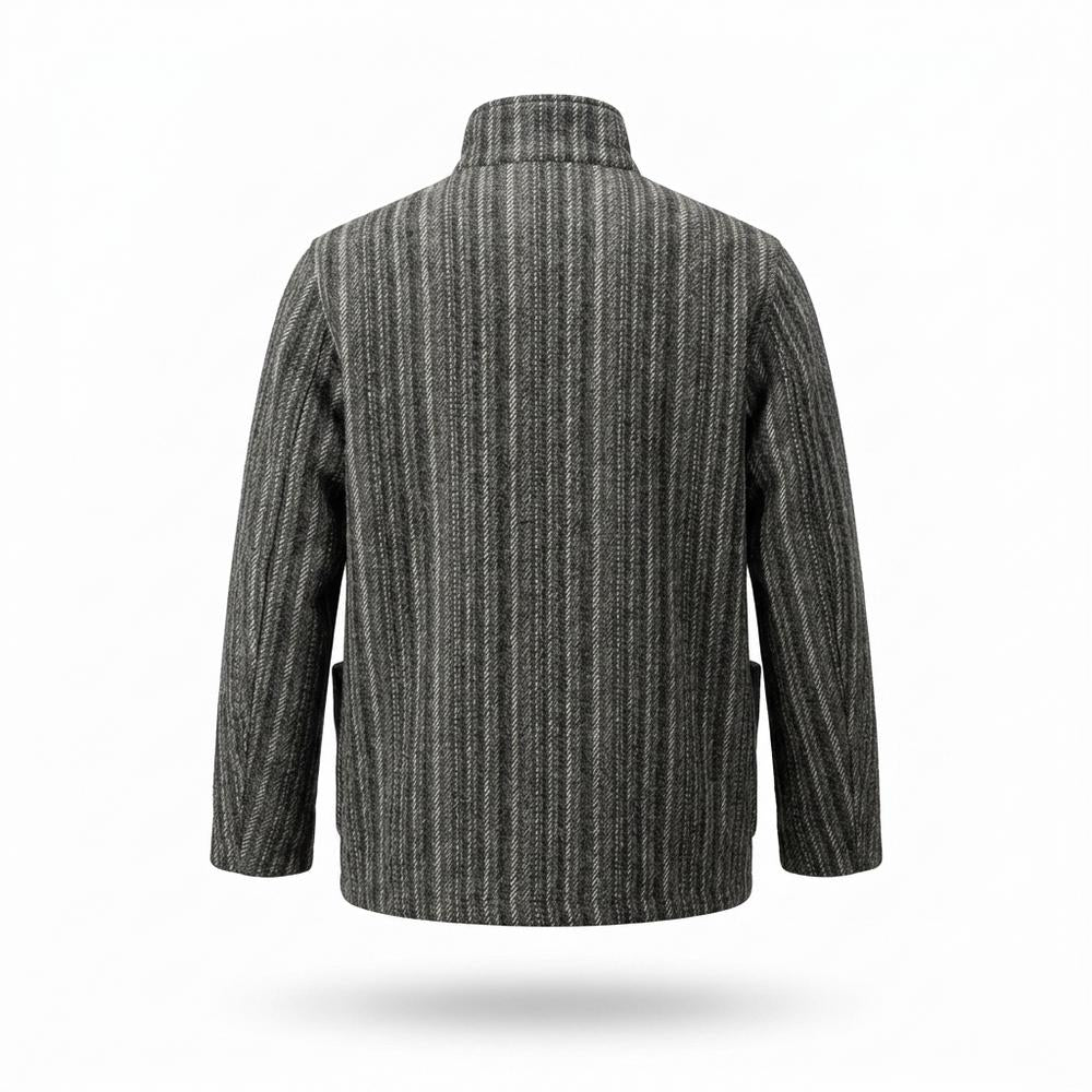 Allsaints Leather - Ellan | Striped Wool-Blend Jacket Men