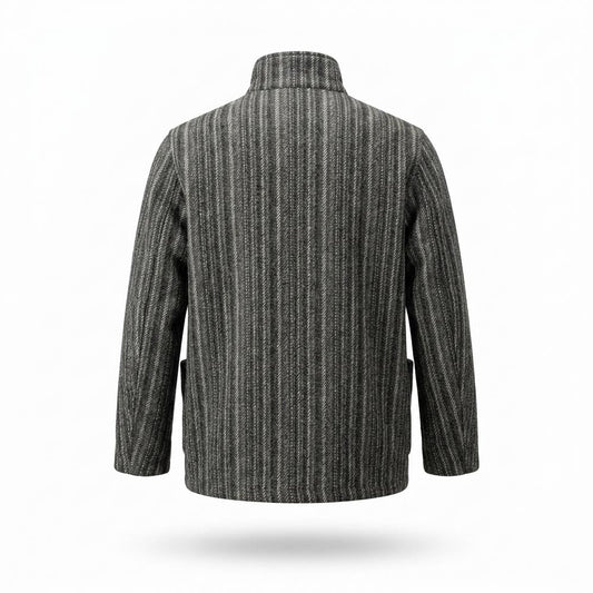 Allsaints Leather - Ellan | Striped Wool-Blend Jacket Men