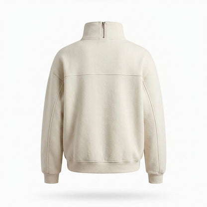 Allsaints Leather - Yotor | Quarter-Zip High-Neck Sweatshirt Unisex