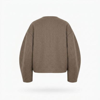 Allsaints Leather - Kazan | Collarless Voluminous-Sleeve Jacket Women