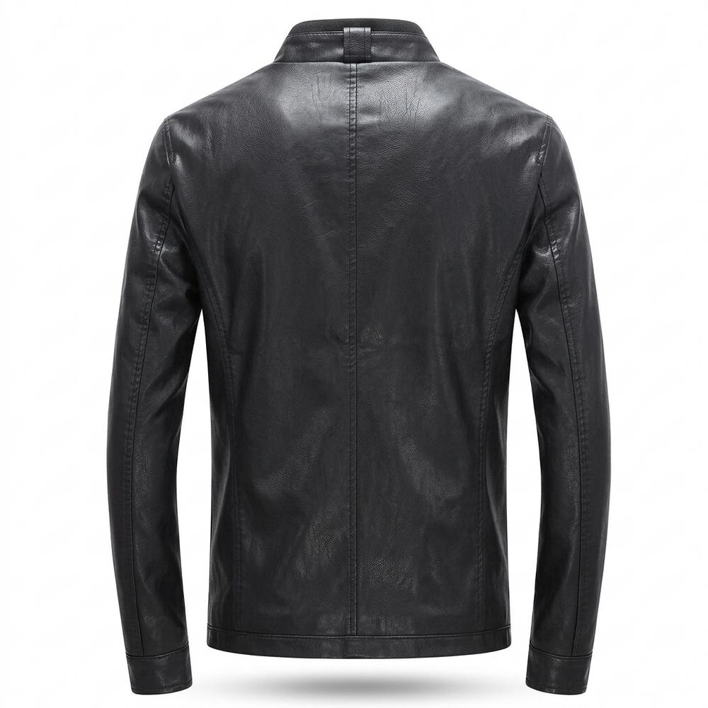 Allsaints Leather - Rekim | Stand-Collar Zippered Leather Jacket Men