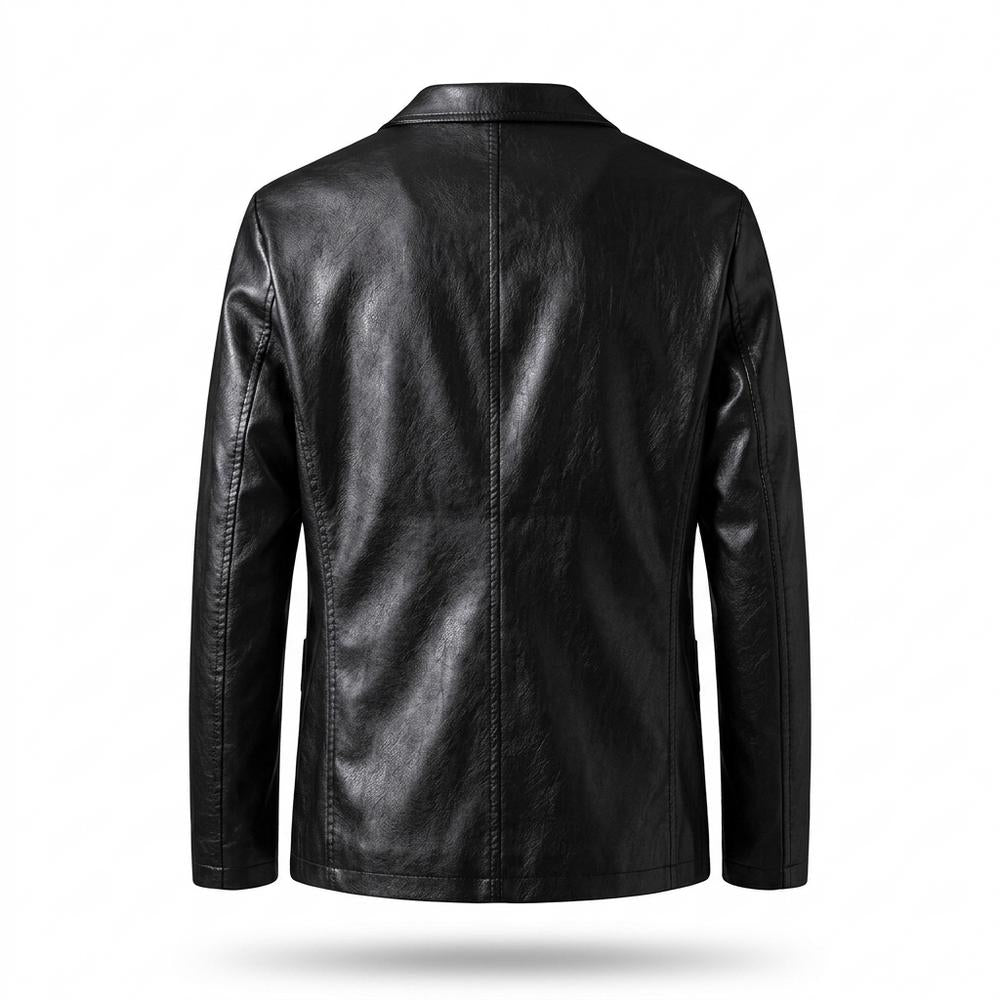 Allsaints Leather - Elral | Button-Front Notched Lapel Blazer Men