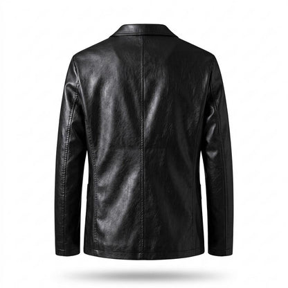 Allsaints Leather - Elral | Button-Front Notched Lapel Blazer Men