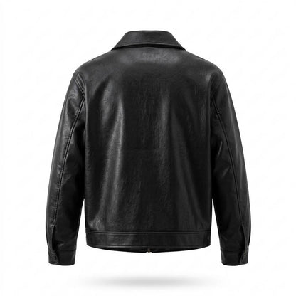 Allsaints Leather - Yozur | Grained Zip-Up Leather Jacket Unisex