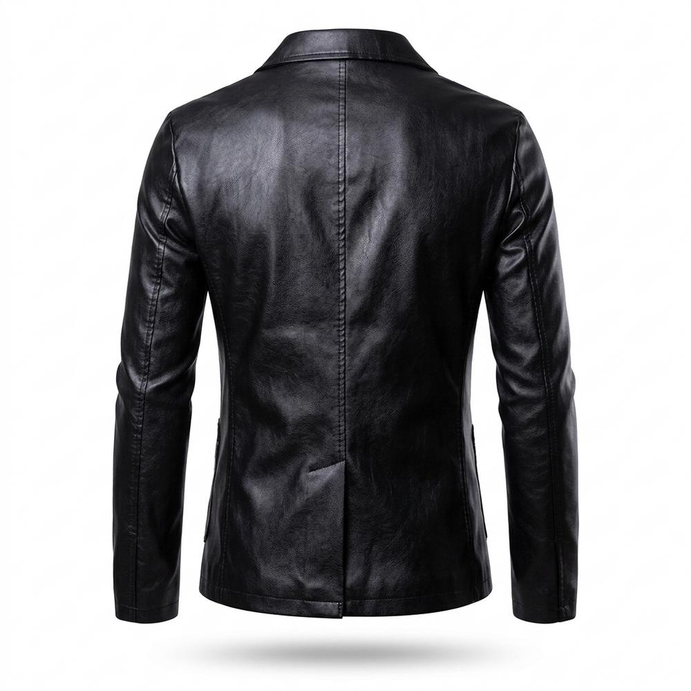 Allsaints Leather - Vilar | Slim-Fit Single-Breasted Leather Jacket Men