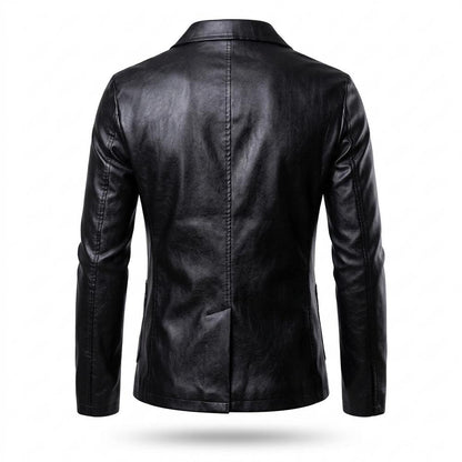 Allsaints Leather - Vilar | Slim-Fit Single-Breasted Leather Jacket Men