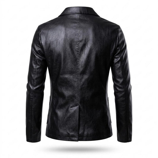 Allsaints Leather - Vilar | Slim-Fit Single-Breasted Leather Jacket Men