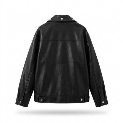 Allsaints Leather - Vever | Oversized Asymmetrical Leather Jacket Women