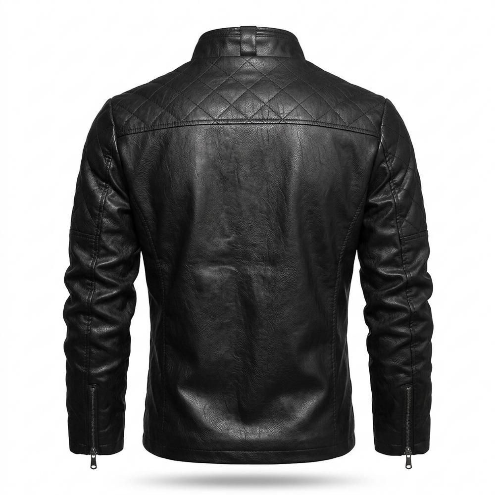 Allsaints Leather - Aopos | Quilted Lined Leather Jacket Men