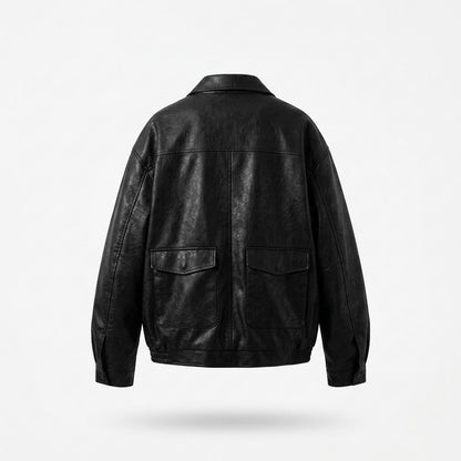Allsaints Leather - Tamor | Zip-Up Flap-Pocket Leather Jacket Unisex